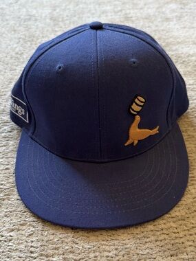 Black Seal Bermuda Goslings Snapback Hat Blue‎ Cotton Sea Run Adjustable Cap